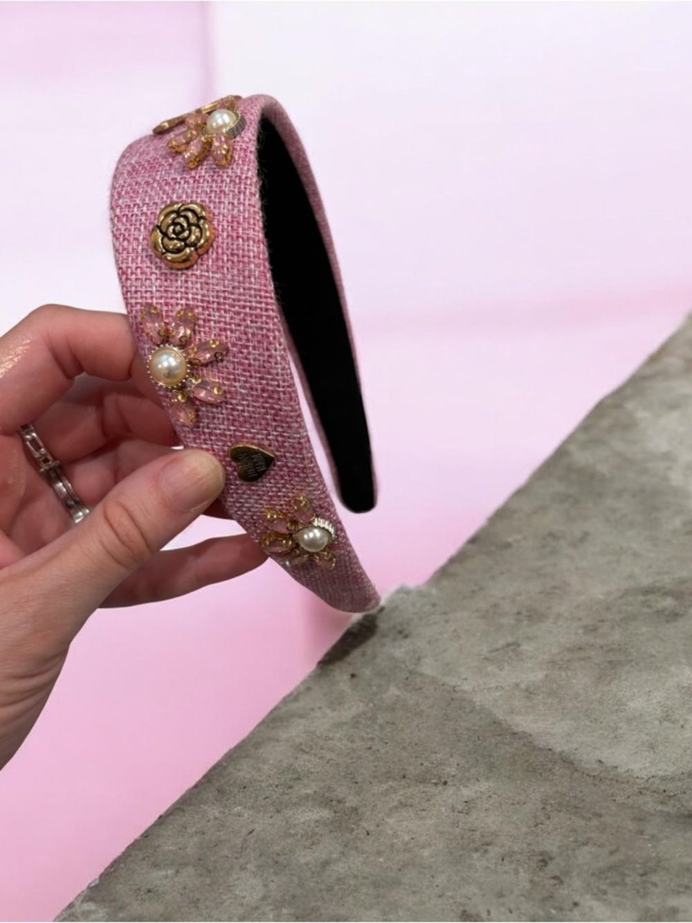 CC Gold and Pink Headband NEW - Picture 3 of 4